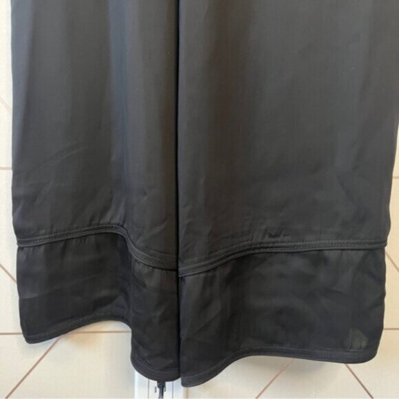 Self Portrait Wide Leg Black Satin Jumpsuit - Picture 8 of 12